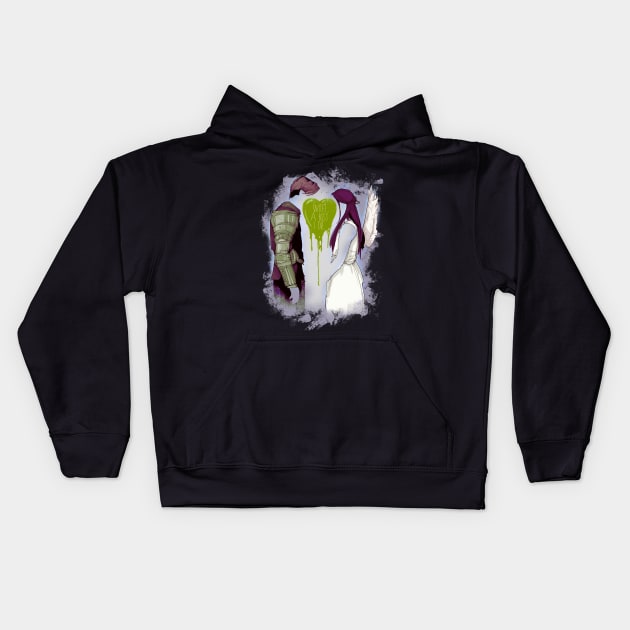 Kiss Of Death Kids Hoodie by LVBart